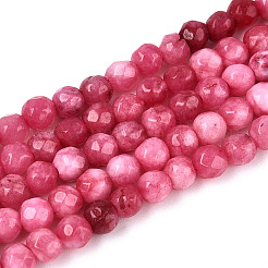 Dyed Natural White Jade Beads Strands&nbsp;G-T139-4mm-60-08