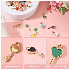100Pcs 10 Colors Alloy Enamel Pendants&nbsp;ENAM-CA0001-94