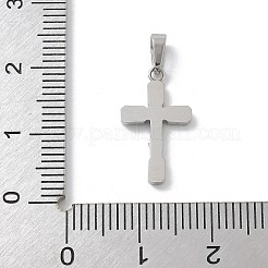 304 Stainless Steel Micro Pave Cubic Zirconia Pendants&nbsp;STAS-Z107-08P-18