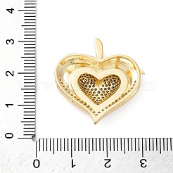 Brass Micro Pave Cubic Zirconia Pendants&nbsp;KK-S510-32G-01