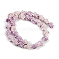 Synthetic Coral Dyed Carved Beads Strands&nbsp;SHEL-D001-B01