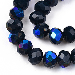 Electroplate Opaque Solid Color Glass Beads Strands&nbsp;EGLA-A034-P2mm-L22