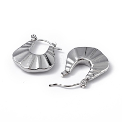 Non-Tarnish 304 Stainless Steel Twist Teardrop Thick Hoop Earrings for Women&nbsp;EJEW-I284-11P