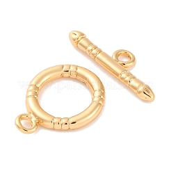 Rack Plating Eco-Friendly Brass Toggle Clasps&nbsp;KK-S403-16G