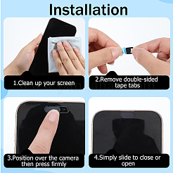 3Pcs ABS Plastic Self-Adhesive Webcam Covers&nbsp;FIND-PS0001-01B