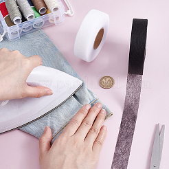 2 Rolls 2 Colors Double-sided Non Woven Fabric Fusing Tape Adhesive Hem Tape&nbsp;DIY-HY0002-88A
