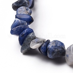 Natural Sodalite Chip Beads Stretch Bracelets&nbsp;BJEW-JB05765-03