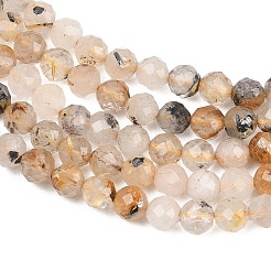 Natural Rutilated Quartz Beads Strands&nbsp;G-RM250104-E2