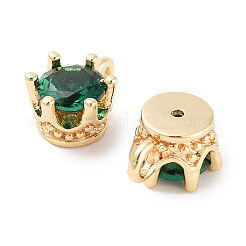Brass Micro Pave Cubic Zirconia Charms&nbsp;KK-C051-39G-06