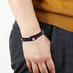 1Pc Punk Retro Ethnic Style Handmade Leather Bracelet Couple Literary Hand Strap Men&nbsp;BJEW-CL0001-02A