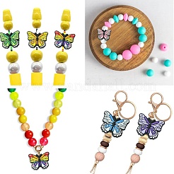 12Pcs 6 Styles Butterfly Food Grade Eco-Friendly Silicone Beads&nbsp;SIL-CJ0001-89
