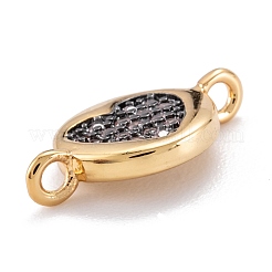 Brass Micro Pave Cubic Zirconia Beads Links Connectors&nbsp;ZIRC-M114-36G