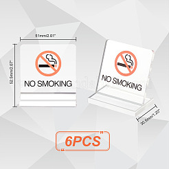 Transparent Acrylic No Smoking Table Signs&nbsp;AJEW-WH0401-80