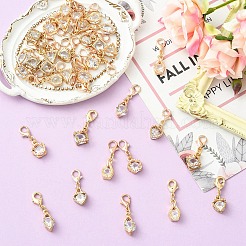 36Pcs 6 Style Alloy Pendant Decorations&nbsp;HJEW-YW00221