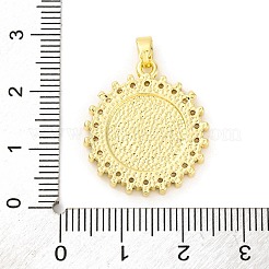 Brass Pendants with Cubic Zirconia&nbsp;KK-D536-14G