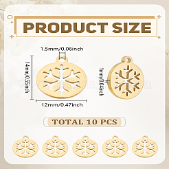 304 Stainless Steel Charms&nbsp;STAS-LP0003-05G