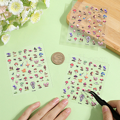 Mushroom Plastic Nail Art Stickers&nbsp;MRMJ-WH20004-07