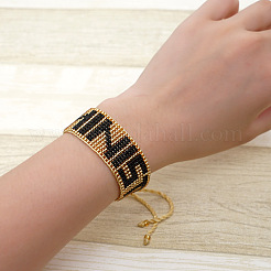 Glass Seed Beaded Braided Bead Bracelets for Women&nbsp;UA0334