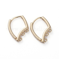 Brass Huggie Hoop Earring Findings&nbsp;KK-K379-04G