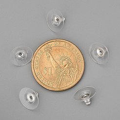 Brass Bullet Clutch Bullet Clutch Earring Backs with Pad&nbsp;KK-C3213-S