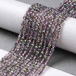 Transparent Electroplate Glass Beads Strands&nbsp;GLAA-H021-01B-HP02