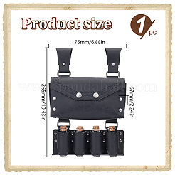 PU Imitation Leather Waist Belt Bag with 4 Cork Glass Bottles&nbsp;AJEW-WH0678-31A
