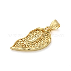 Brass Micro Pave Cubic Zirconia Pendants&nbsp;KK-M319-25G-02