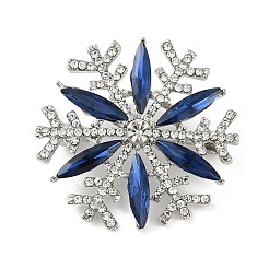 Christmas Snowflake Alloy Rhinestones Brooches&nbsp;JEWB-S022-06A
