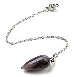 Mixed Natural Gemstone Bullet Charm&nbsp;G-Q1002-07P