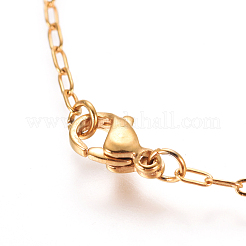 Ion Plating(IP) 304 Stainless Steel Cable Chains Necklaces&nbsp;MAK-L015-37A