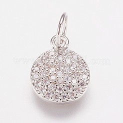Brass Cubic Zirconia Pendants&nbsp;ZIRC-K070-21