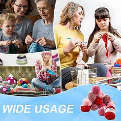12 Skeins 4 Colors 4-Ply 59.7%Polyester & 40.3%Acrylic Fiber Yarn for Tufting Gun Rugs&nbsp;OCOR-FS0001-07A