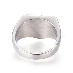 304 Stainless Steel Signet Rings for Men&nbsp;RJEW-D073-27-AS