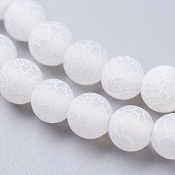 Natural Crackle Agate Beads Strands&nbsp;G-G055-6mm-5