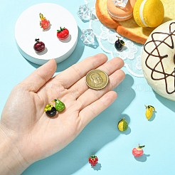 10Pcs 10 Styles Fruit Theme Enamel Pins&nbsp;JEWB-CJ0001-83