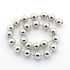Tarnish Resistant Electroplate 304 Stainless Steel Ball Chains&nbsp;CHS-L001-6mm-P