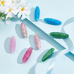 8Pcs 4 Colors Normal Lampwork Beads&nbsp;FOIL-AR0001-01