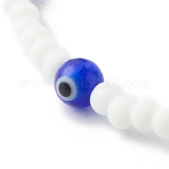 Glass Beads & Handmade Lampwork Beads Stretch Bracelets for Kid&nbsp;BJEW-JB06475-03