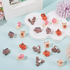 25Pcs 5 Styles Amimal Resin Pendants&nbsp;RESI-TA0005-41