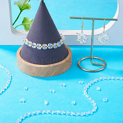 5 Strands Transparent Teardrop Glass Beads Strands&nbsp;GLAA-TA0004-21A