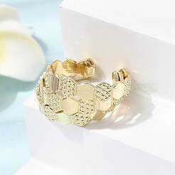 Brass Cuff Open Rings&nbsp;RJEW-F215-04G