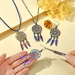 Rainbow Color Alloy Big Pendants&nbsp;PALLOY-SZ0001-30