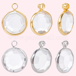 12Pcs 2 Colors K9 Glass Charms&nbsp;GLAA-BBC0001-11B