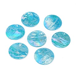 AB Color Plated Capiz Shell Pendants&nbsp;SSHEL-T008-01B