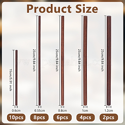 30Pcs 5 Styles Walnut Craft Sticks&nbsp;FIND-OC0013-49