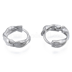 Non-Tarnish 316 Surgical Stainless Steel Twist Hoop Earrings for Men Women&nbsp;EJEW-N052-10