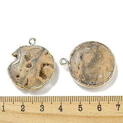 Electroplated Natural Druzy Agate Pendants&nbsp;G-A229-01A