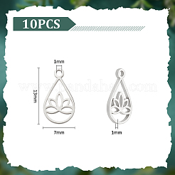 10Pcs 304 Stainless Steel Charms&nbsp;STAS-UN0061-10