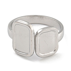 304 Stainless Steel Ring Components&nbsp;RJEW-U014-12P