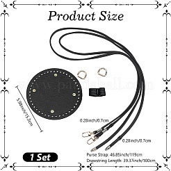 Imitation Leather Bag Bottoms & Purse Strap & Drawstring for Bucket Bag Set&nbsp;AJEW-CL0001-73B